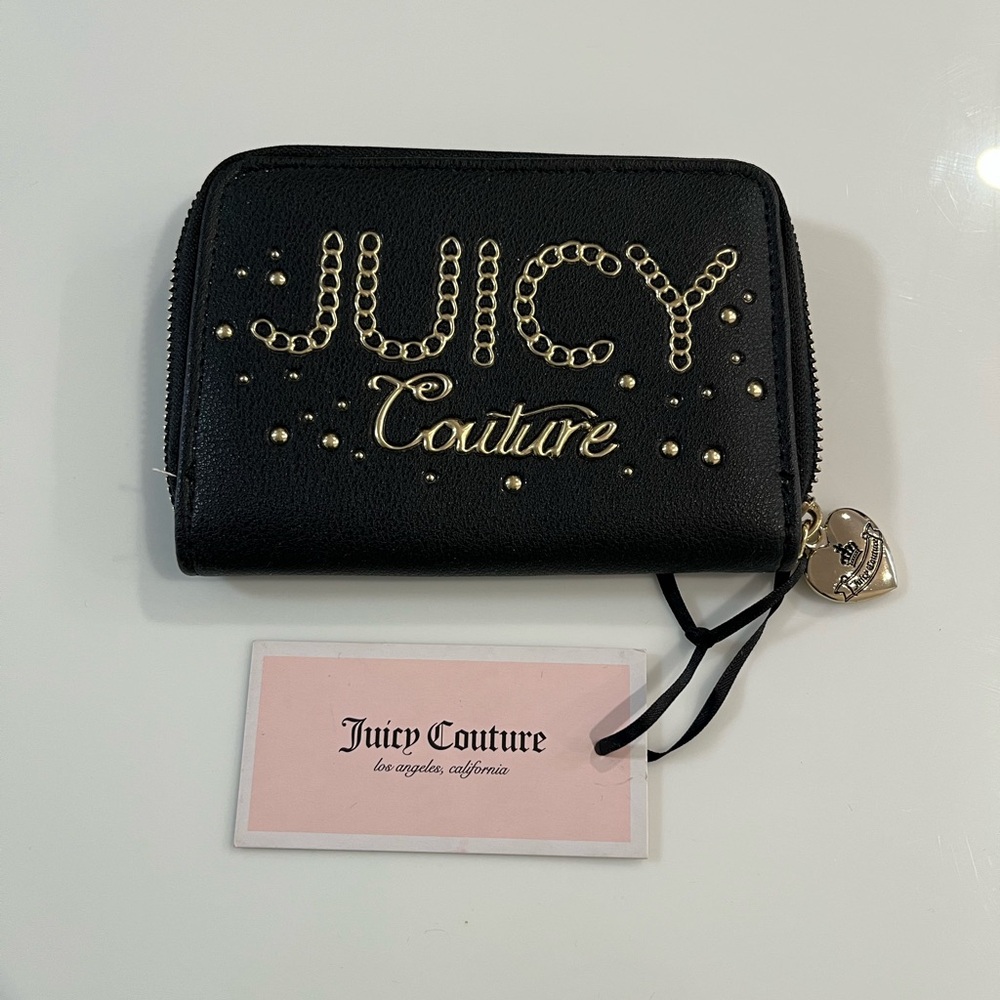 Juicy Couture Black and Gold Studded Wallet